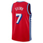 PH.76ers #7 Jaylen Brown Red Swingman Jersey - Statement Edition Stitched American Basketball Jersey