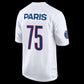 #75 Paris Saint-Germain White 2025 Soccer Game Stitched American Football Jerseys