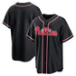Philadelphia Phillies Blank Fashion Black Out Stitched Baseball Jersey
