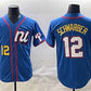 Philadelphia Phillies National League #12 Kyle Schwarber Blue 2025 All-Star Edition Limited Stitched Baseball Jersey