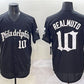 Philadelphia Phillies #10 J.T. Realmuto Black Gothic Vapor Limited Stitched Baseball Jersey