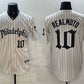 Philadelphia Phillies #10 J.T. Realmuto Cream Pinstripe Gothic Vapor Limited Stitched Baseball Jersey