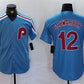 Philadelphia Phillies #12 Kyle Schwarber Blue Cool Base Stitched Baseball Jersey