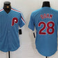 Philadelphia Phillies #28 Alec Bohm Blue Cool Base Stitched Baseball Jersey