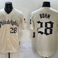 Philadelphia Phillies #28 Alec Bohm Cream Gothic Vapor Limited Stitched Baseball Jersey