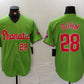 Philadelphia Phillies #28 Alec Bohm Number Green With Patch Stitched Cool Base Baseball Jersey