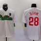 Philadelphia Phillies #28 Alec Bohm White Green Cool Base Stitched Baseball Jersey