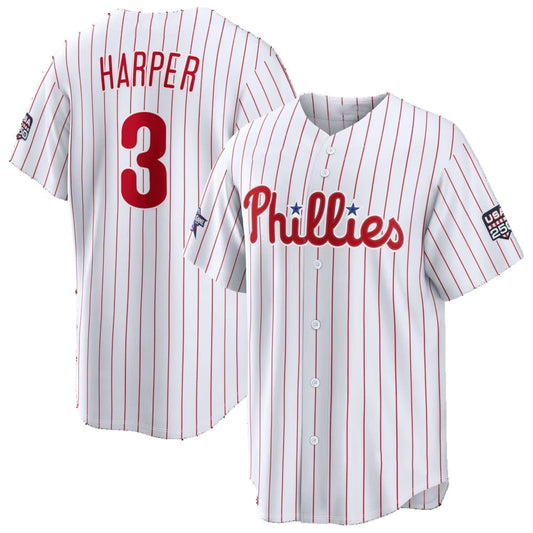 Philadelphia Phillies #3 Bryce Harper 2026 All-Star Game White Replica Baseball Jersey