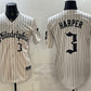 Philadelphia Phillies #3 Bryce Harper Cream Pinstripe Gothic Vapor Limited Stitched Baseball Jersey