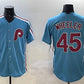 Philadelphia Phillies #45 Zack Wheeler Blue Cool Base Stitched Baseball Jerseys