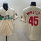 Philadelphia Phillies #45 Zack Wheeler Cream Phanatic Limited Stitched Baseball Jersey