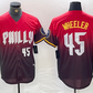 Philadelphia Phillies #45 Zack Wheeler Red 2024 City Player Number Cool Base Baseball Jersey