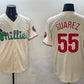 Philadelphia Phillies #55 Ranger Suárez Cream Phanatic Limited Stitched Baseball Jersey