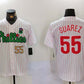 Philadelphia Phillies #55 Ranger Suárez White Green Cool Base Stitched Baseball Jersey