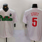 Philadelphia Phillies #5 Bryson Stott White Green Cool Base Stitched Baseball Jersey
