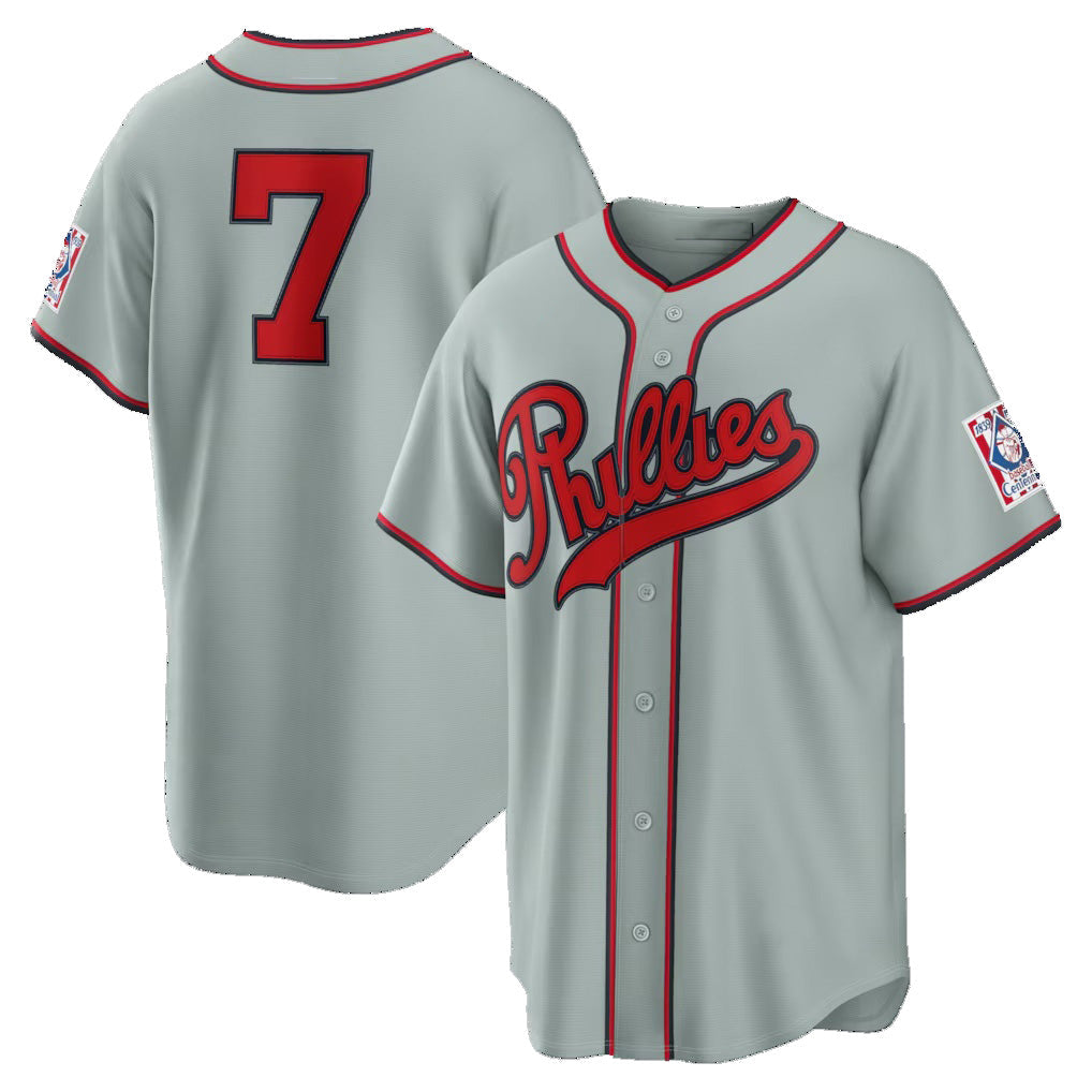 Philadelphia Phillies #7 Trea Turner Gray 2026 Field of Dreams Stadium Baseball Jersey