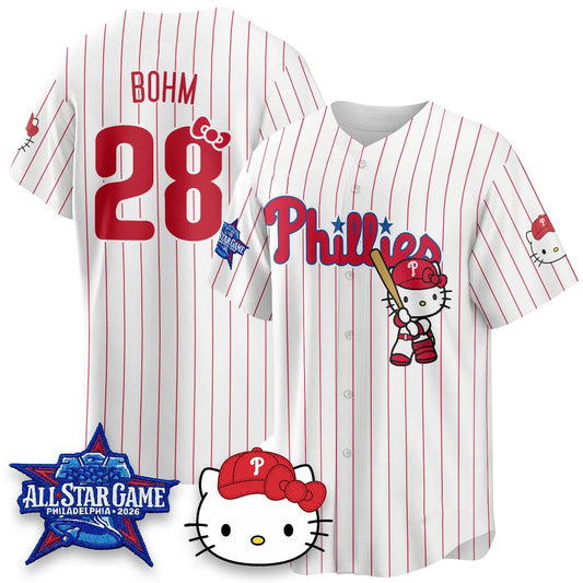 Philadelphia Phillies #28 Alec Bohm White Puhics Meow KT Vapor Limited V2 Stitched Jersey