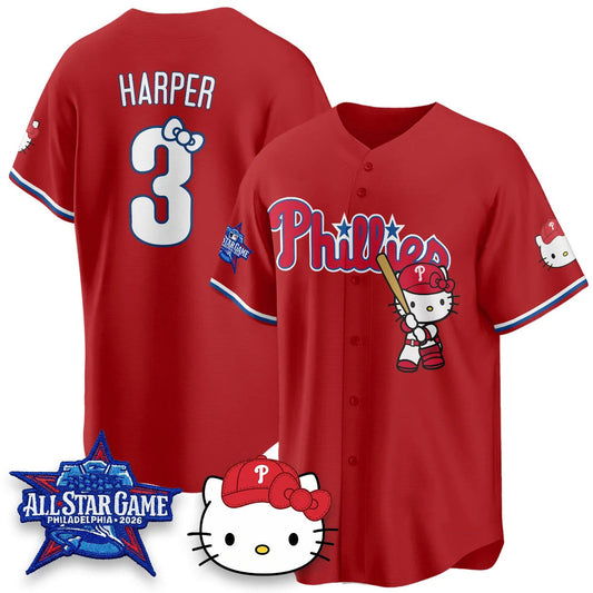 Philadelphia Phillies #3 Bryce Harper Red Puhics Meow KT Vapor Limited V2 Stitched Jersey