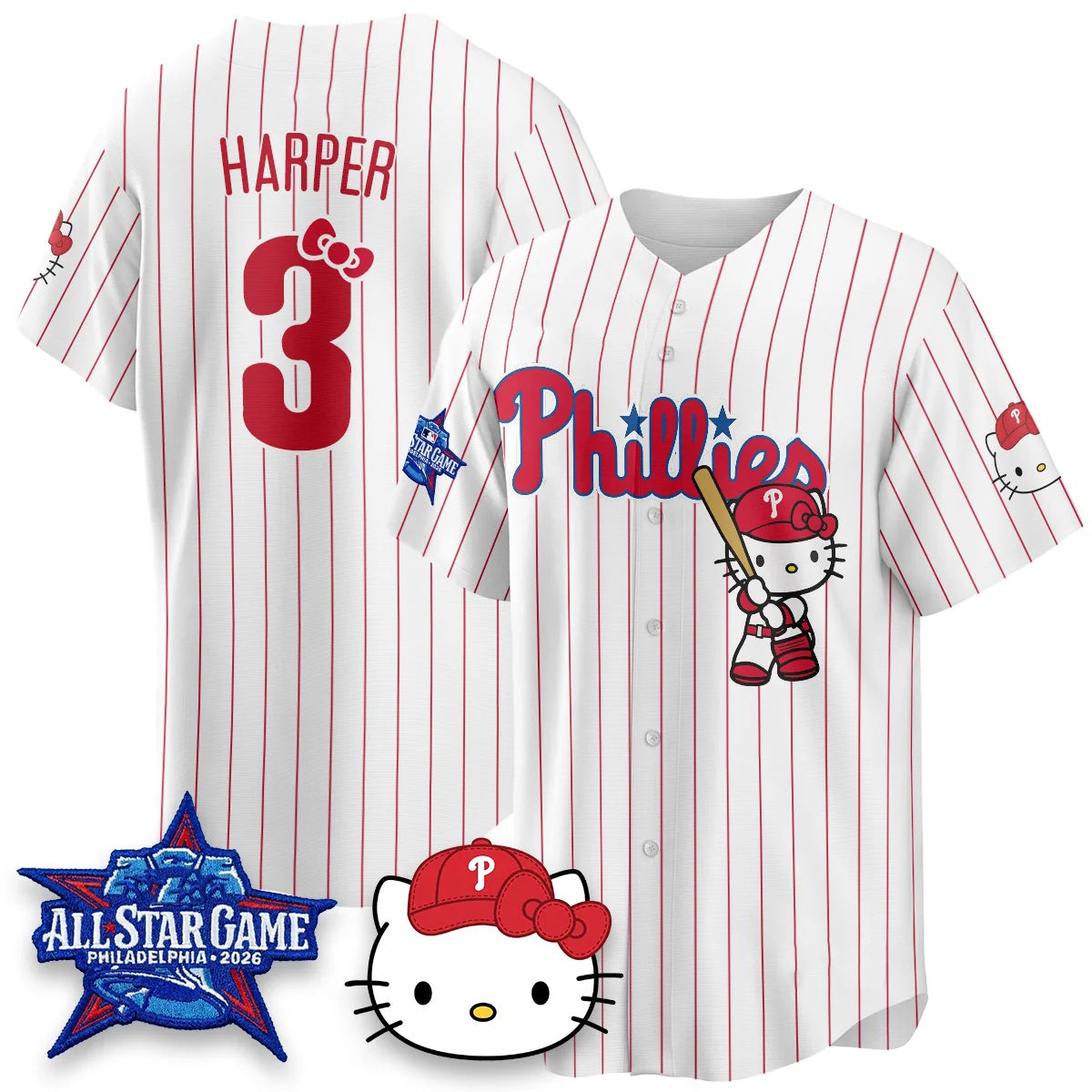 Philadelphia Phillies #3 Bryce Harper White Puhics Meow KT Vapor Limited V2 Stitched Jersey