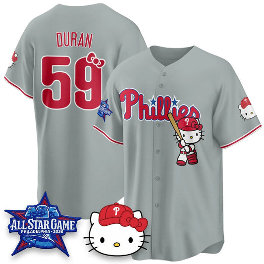 Philadelphia Phillies #59 Jhoan Duran Gray Puhics Meow KT Vapor Limited V2 Stitched Jersey