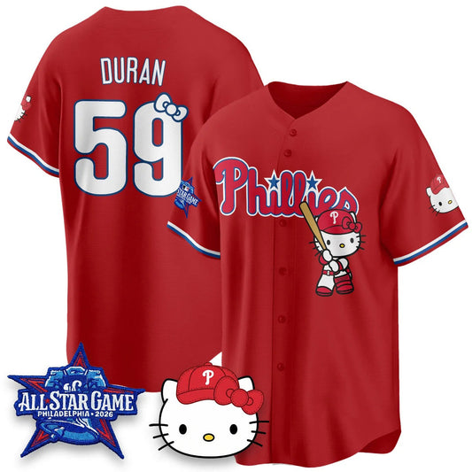 Philadelphia Phillies #59 Jhoan Duran Red Puhics Meow KT Vapor Limited V2 Stitched Jersey