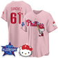 Philadelphia Phillies #61 Cristopher S¨¢nchez Pink Puhics Meow KT Vapor Limited V2 Stitched Jersey