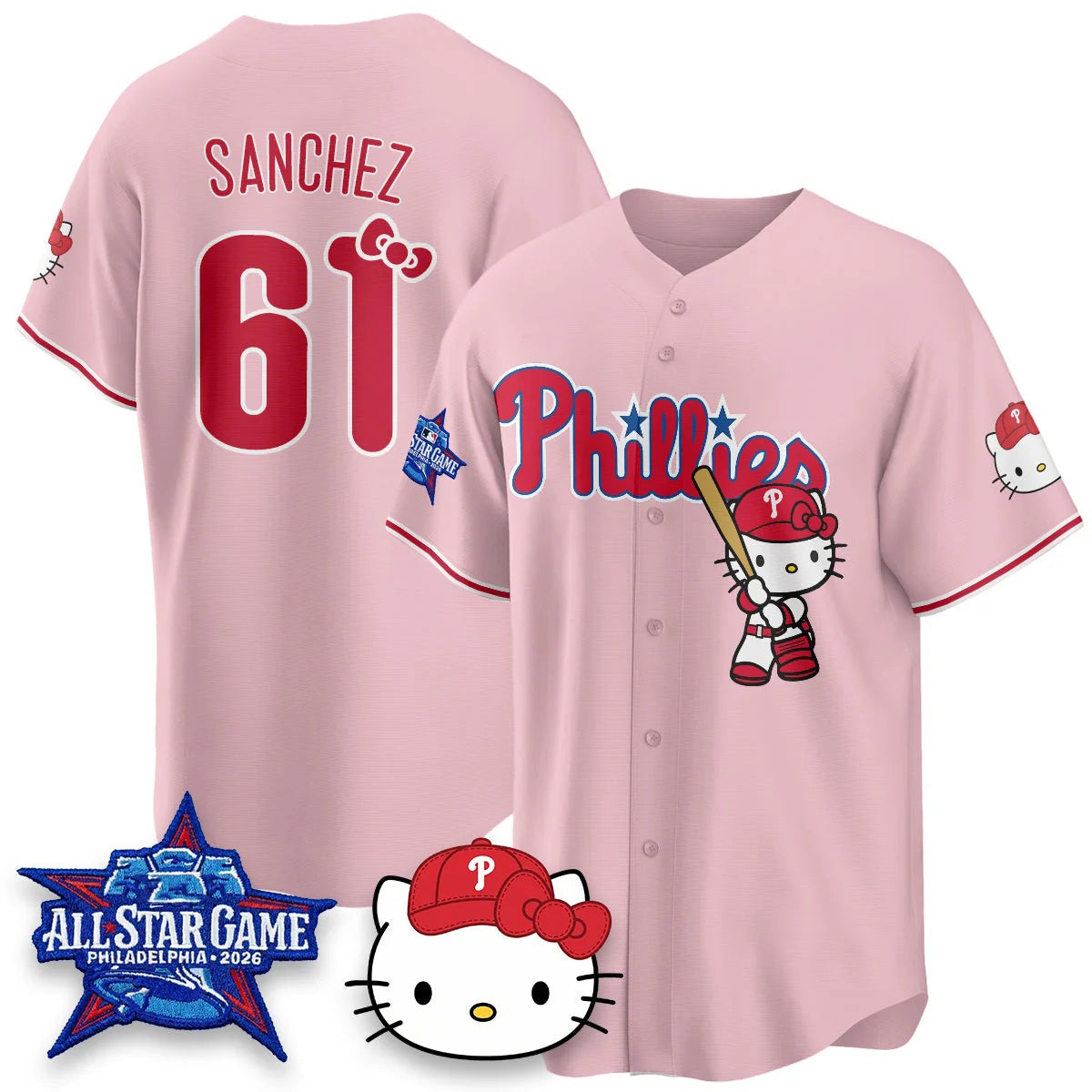 Philadelphia Phillies #61 Cristopher S¨¢nchez Pink Puhics Meow KT Vapor Limited V2 Stitched Jersey