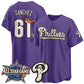 Philadelphia Phillies #61 Cristopher S¨¢nchez Purple Puhics Halloween 2026 Vapor Limited Stitched Jersey