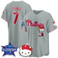 Philadelphia Phillies #7 Trea Turner Gray Puhics Meow KT Vapor Limited V2 Stitched Jersey