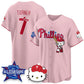 Philadelphia Phillies #7 Trea Turner Pink Puhics Meow KT Vapor Limited V2 Stitched Jersey