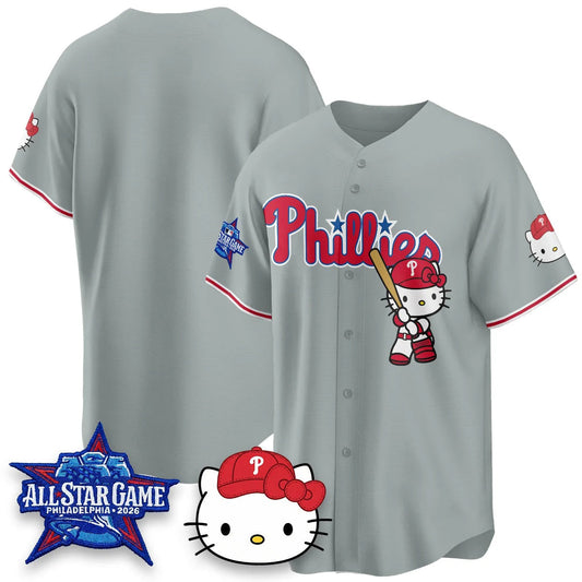 Philadelphia Phillies Gray Puhics Meow KT Vapor Limited V2 Stitched Jersey