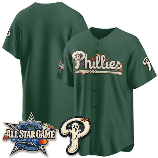 Philadelphia Phillies Green Puhics Halloween 2026 Vapor Limited Stitched Jersey