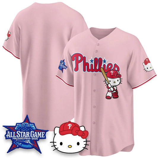Philadelphia Phillies Pink Puhics Meow KT Vapor Limited V2 Stitched Jersey
