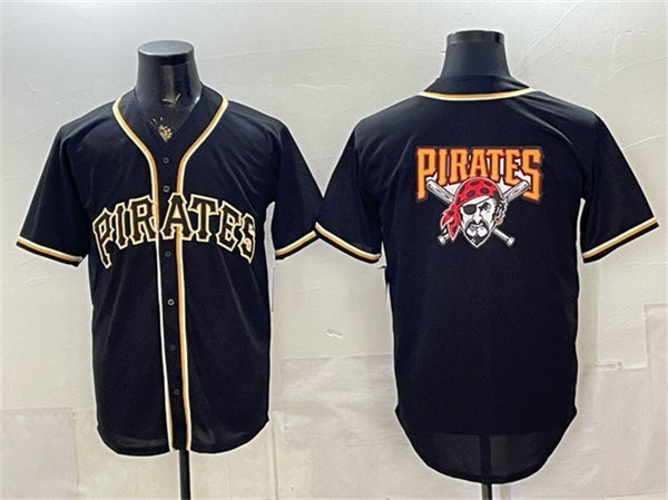 Pittsburgh Pirates Team Big Logo 2026 Fashion Black Out Stitched Baseball Jersey