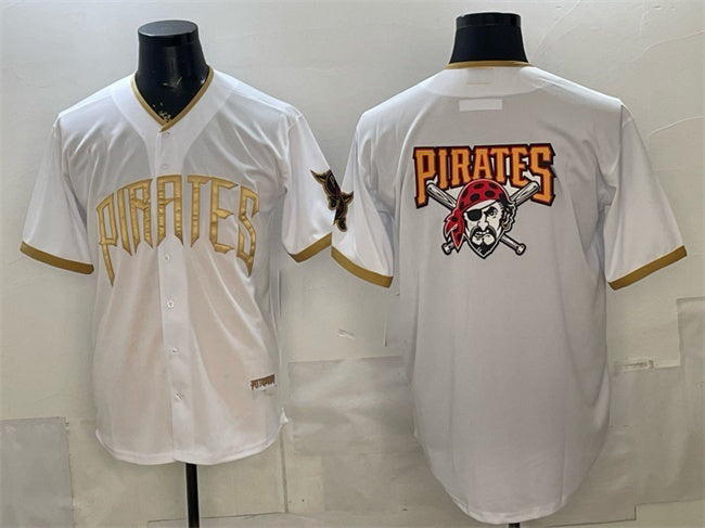 Pittsburgh Pirates Team Big Logo White 2026 City Connect Stadium Stitched Baseball Jersey