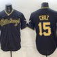Pittsburgh Pirates #15 Oneil Cruz Black Limited Stitched Baseball Jersey