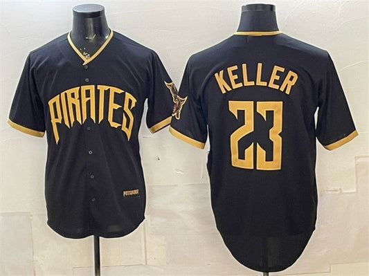 Pittsburgh Pirates #23 Mitch Keller Black 2026 City Connect Stadium Stitched Baseball Jersey