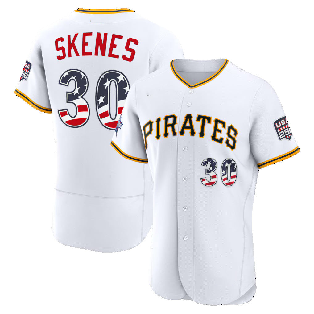 Pittsburgh Pirates #30 Paul Skenes 2026 All-Star Edition Stars & Stripes White Authentic Baseball Jersey