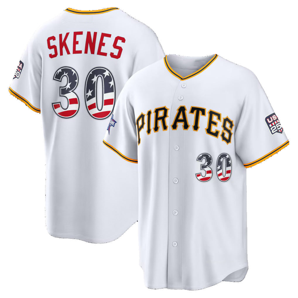 Pittsburgh Pirates #30 Paul Skenes 2026 All-Star Edition Stars & Stripes White Stadium Baseball Jersey