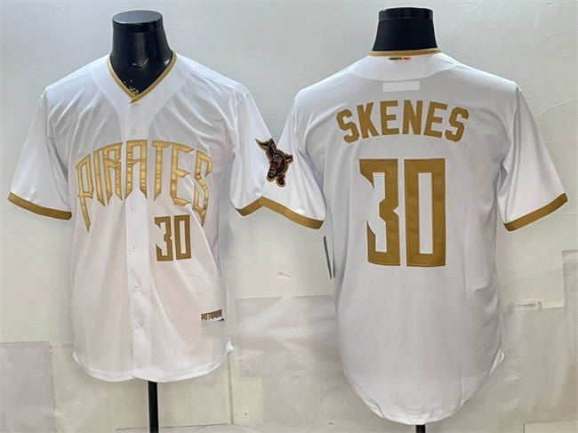 Pittsburgh Pirates #30 Paul Skenes White 2026 City Connect Stadium Stitched Baseball Jersey