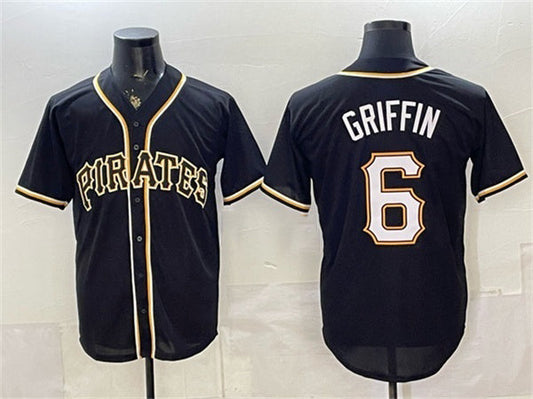 Pittsburgh Pirates #6 Konnor Griffin 2026 Fashion Black Out Stitched Baseball Jersey