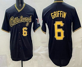 Pittsburgh Pirates #6 Konnor Griffin Black Alternate Limited Stitched Baseball Jersey