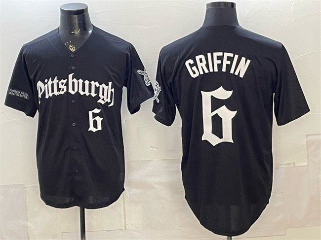 Pittsburgh Pirates #6 Konnor Griffin Black 'Gothic Steel City Edition' Vapor Limited Stitched Baseball Jersey