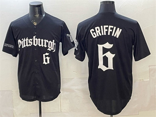 Pittsburgh Pirates #6 Konnor Griffin Black 'Gothic Steel City Edition' Vapor Limited Stitched Baseball Jersey