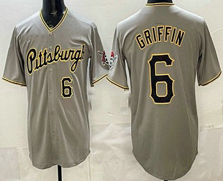 Pittsburgh Pirates #6 Konnor Griffin Grey Limited Stitched Baseball Jersey
