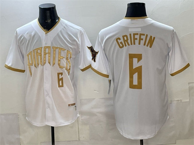 Pittsburgh Pirates #6 Konnor Griffin White 2026 City Connect Stadium Stitched Baseball Jersey