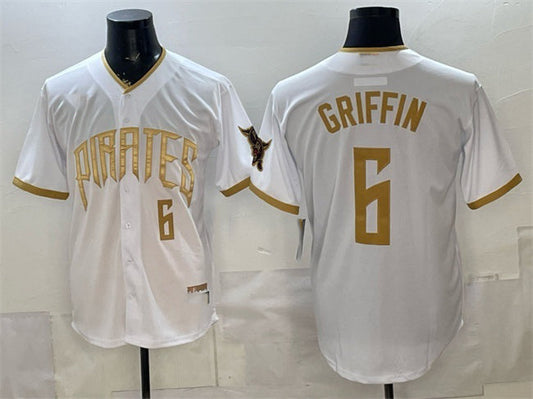 Pittsburgh Pirates #6 Konnor Griffin White 2026 City Connect Stadium Stitched Baseball Jersey
