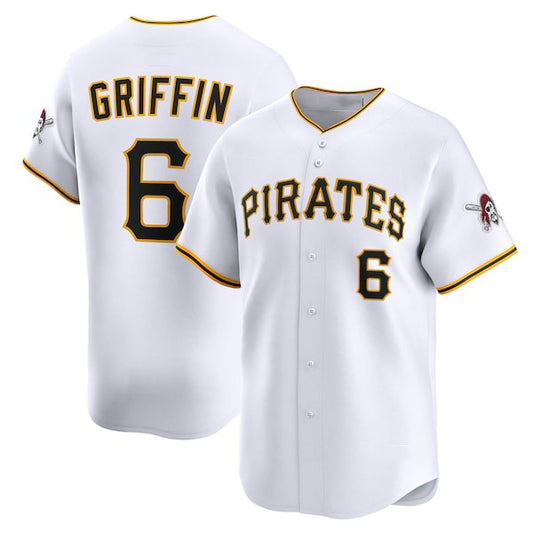 Pittsburgh Pirates #6 Konnor Griffin White Home Limited Stitched Baseball Jersey