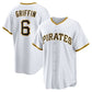 Pittsburgh Pirates #6 Konnor Griffin White Home Replica Stitched Baseball Jersey