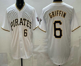 Pittsburgh Pirates #6 Konnor Griffin White Limited Stitched Baseball Jersey